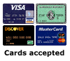 Visa, MasterCard, American Express, and Discover accepted!